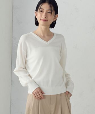 ＜COMME CA ISM (Women)＞【ＵＶカット・ウォッシャブル】ベーシック　２ＷＡＹネックニット（１２７４ＫＯ０２）