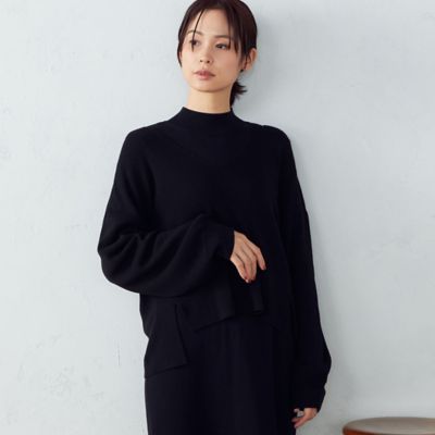 ＜COMME CA ISM (Women)＞【セットアップ対応】　Ｖネック　ニット（１２７６ＫＡ１１）