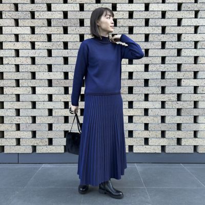 【セットアップ対応】配色ストライプ　ハイネックニット（１２７６ＫＡ１３）