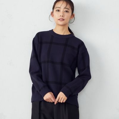 【セットアップ対応】　チェック柄ニット（１２７６ＫＡ１４）