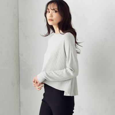 ＜COMME CA ISM (Women)＞★ＴＶ着用商品★ショート丈　リブニット（１２７６ＫＣ０４）