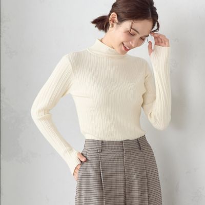 ＜COMME CA ISM (Women)＞★ＴＶ着用商品★ランダムリブ　ニット（１２７６ＫＥ０３）