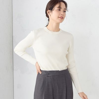 ＜COMME CA ISM (Women)＞リブニット（１２７６ＫＧ０１）