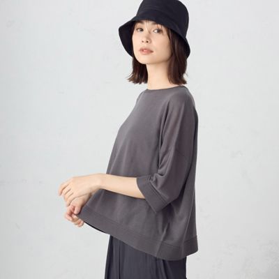 COMME CA ISM (Women)/コムサ　イズム 麻混 半袖ニット(1276KG08)