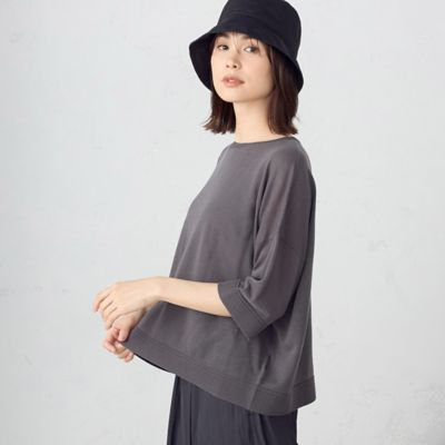 ＜三越伊勢丹/公式＞ COMME CA ISM (Women)/コムサ イズム 麻混 半袖ニット グレー トップス【三越伊勢丹/公式】