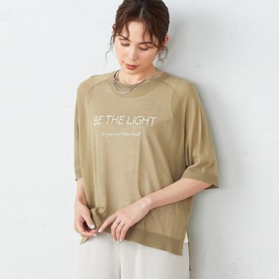 シアーニット ロゴ Ｔシャツ（１２７６ＫＧ１０） | ファッション・服 