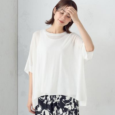 ＜COMME CA ISM (Women)＞シアーポンチョ　ニット（１２７６ＫＧ１１）