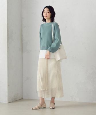 【マシンウォッシャブル】シャツレイヤード風　ドッキングニット（１２７６ＫＫ０４）
