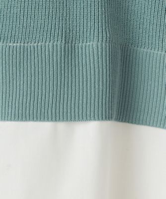 【マシンウォッシャブル】シャツレイヤード風　ドッキングニット（１２７６ＫＫ０４）