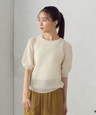＜COMME CA ISM (Women)＞ＭＡＤＥ　ＩＮ　ＪＡＰＡＮ　和紙ニット（１２７６ＫＫ１５）