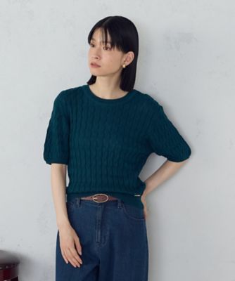 ミニケーブル5分袖ニット（1276KM09） | COMME CA ISM (Women