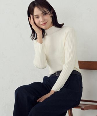 ＜COMME CA ISM (Women)＞ベーシック　ランダムリブニット（１２７６ＫＯ０１）