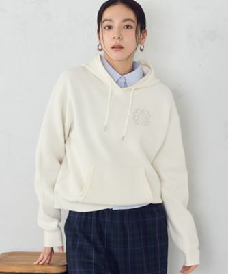 ＜COMME CA ISM (Women)＞エンブレムロゴ　フードニットパーカー（１２７６ＫＯ０３）