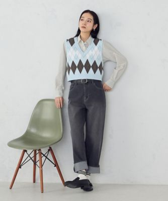 アーガイルVネックベスト（1276KO05） | COMME CA ISM (Women