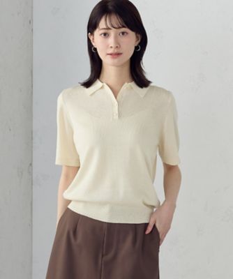 ＜COMME CA ISM (Women)＞ニットポロ（１２７６ＫＯ０６）