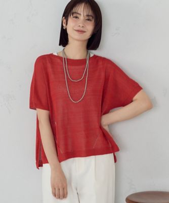 ＜COMME CA ISM (Women)＞日本製ホールガーメント　和紙ニット（１２７６ＫＯ０７）