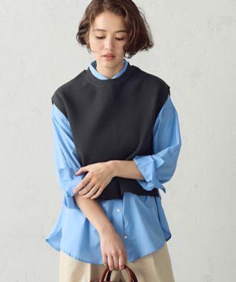 satou 25AW メランジ　ニットベスト　kn25011 sumi　サイズ1 ニットベスト（1276KQ04） | COMME CA ISM (Women)/コムサ