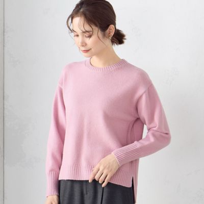 クルーネックカラーニット FREAK'S STORE/ビッグシルエット 片畦 クルーネック カラー