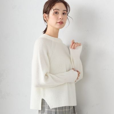 ＜COMME CA ISM (Women)＞モックネック　ボリュームスリーブ　ニット（１２７７ＫＥ０３）
