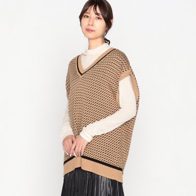 Kumichinさん専用Hermès Rimes 幾何学模様ベスト 幾何学柄 オーバーサイズベスト（1277KE04） | COMME CA ISM