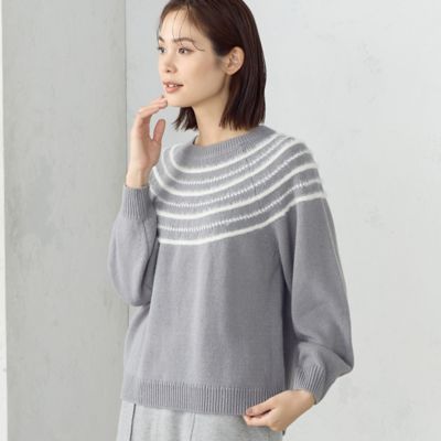 ＜COMME CA ISM (Women)＞求心柄　シャギーニット（１２７７ＫＥ１０）