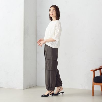 綿100％ 透かし編み 半袖ニット（1277KG04） | COMME