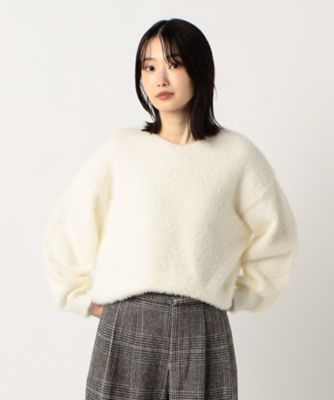 ウォッシャブル】シャギー Vネックニット（1277KI03