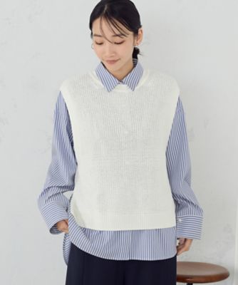 ＜COMME CA ISM (Women)＞スリットニットベスト（１２７７ＫＩ０５）