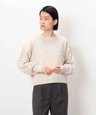 COMME CA ISM (Women)/コムサ　イズム チェーンステッチ風 ロゴニット(1277KK04)