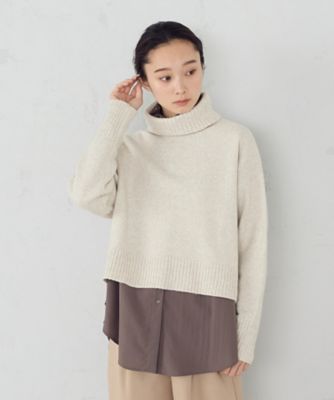 ＜COMME CA ISM (Women)＞【ウォッシャブル】オフタートルニット（１２７７ＫＭ０６）