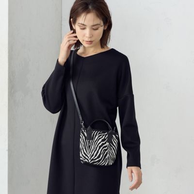 ＜COMME CA ISM (Women)＞２ＷＡＹ　ゼブラ柄　ミニバッグ（１２８０ＸＥ０２）