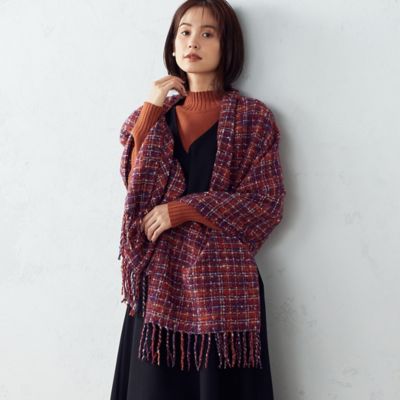 ＜COMME CA ISM (Women)＞ツイード調マフラー（１２８２ＲＡ０６）