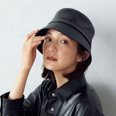 ＜COMME CA ISM (Women)＞フェイクレザー　バケットハット（１２８５ＲＡ０１）