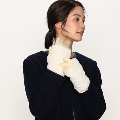 ＜COMME CA ISM (Women)＞３ＷＡＹ　フェイクファー　グローブ（１２８５ＲＥ１１）