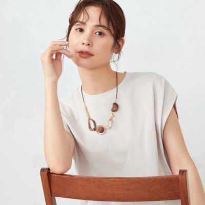 ＜COMME CA ISM (Women)＞スライドミックスパーツネックレス（１２８６ＡＧ０３）