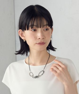 ＜COMME CA ISM (Women)＞オーバルリングスライド　ネックレス（１２８６ＡＭ０８）