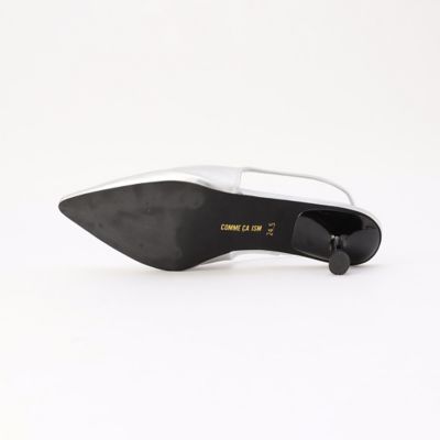 【新品未使用】日本製　伊勢丹NT 黒 スエード ポインテッドトゥ パンプス 23 ポインテッドトゥ スリングバッグ パンプス（1288ZE04