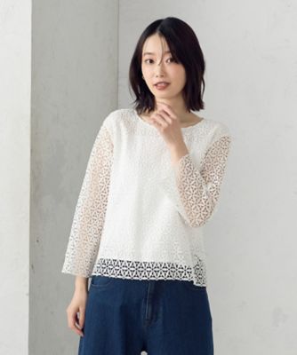 ＜COMME CA ISM (Women)＞ケミカルレースプルオーバー（１２９０ＣＫ０１）