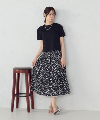 イセイミヤケ　リバーシブルスカート リバーシブル】花柄ジャガードスカート（1290FM01
