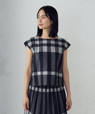 COMME CA ISM (Women)/コムサ　イズム 風通チェック　シャツプルオーバー　／　セットアップ対応（１２９０ＩＫ０４）
