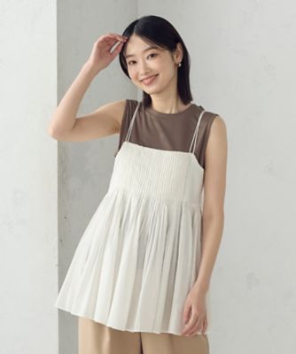 ＜COMME CA ISM (Women)＞インドコットン　キャミビスチェブラウス（１２９０ＩＫ０５）