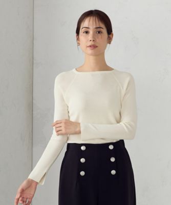 ＜COMME CA ISM (Women)＞スクエアネック　ニット（１２９０ＫＫ０５）