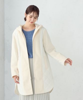 ＜COMME CA ISM (Women)＞コンビネーションキルトコート（１２９０ＭＭ０２）
