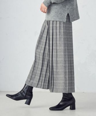 ＜COMME CA ISM (Women)＞グレンチェック　シャーリングパンツ（１２９０ＰＭ０２）