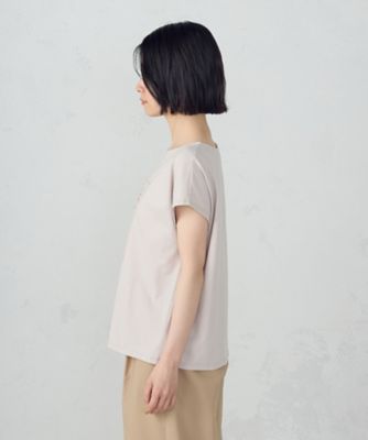 水彩タッチ　花プリントＴシャツ（１２９０ＴＫ０３）