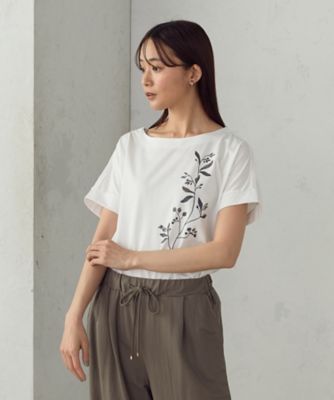 水彩タッチインクジェット箔スタッズ付きＴシャツ（１２９０ＴＫ０４）