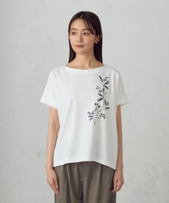 水彩タッチインクジェット箔スタッズ付きＴシャツ（１２９０ＴＫ０４）
