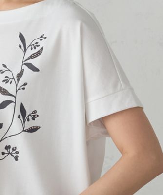 水彩タッチインクジェット箔スタッズ付きＴシャツ（１２９０ＴＫ０４）