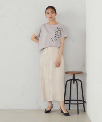 水彩タッチインクジェット箔スタッズ付きＴシャツ（１２９０ＴＫ０４）