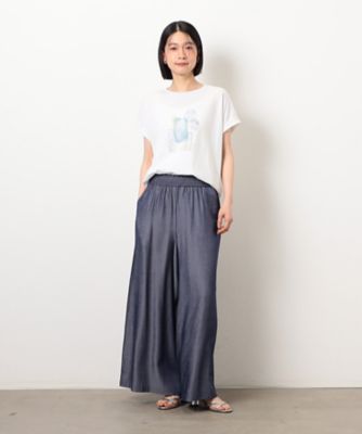 スタッズ　箔ライン付き　プリントＴシャツ（１２９０ＴＫ０５）